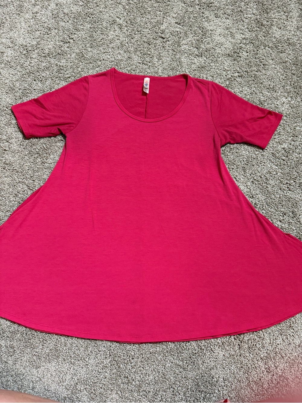 LuLaRoe Scoop Neck Swing Tunic - Hot Pink